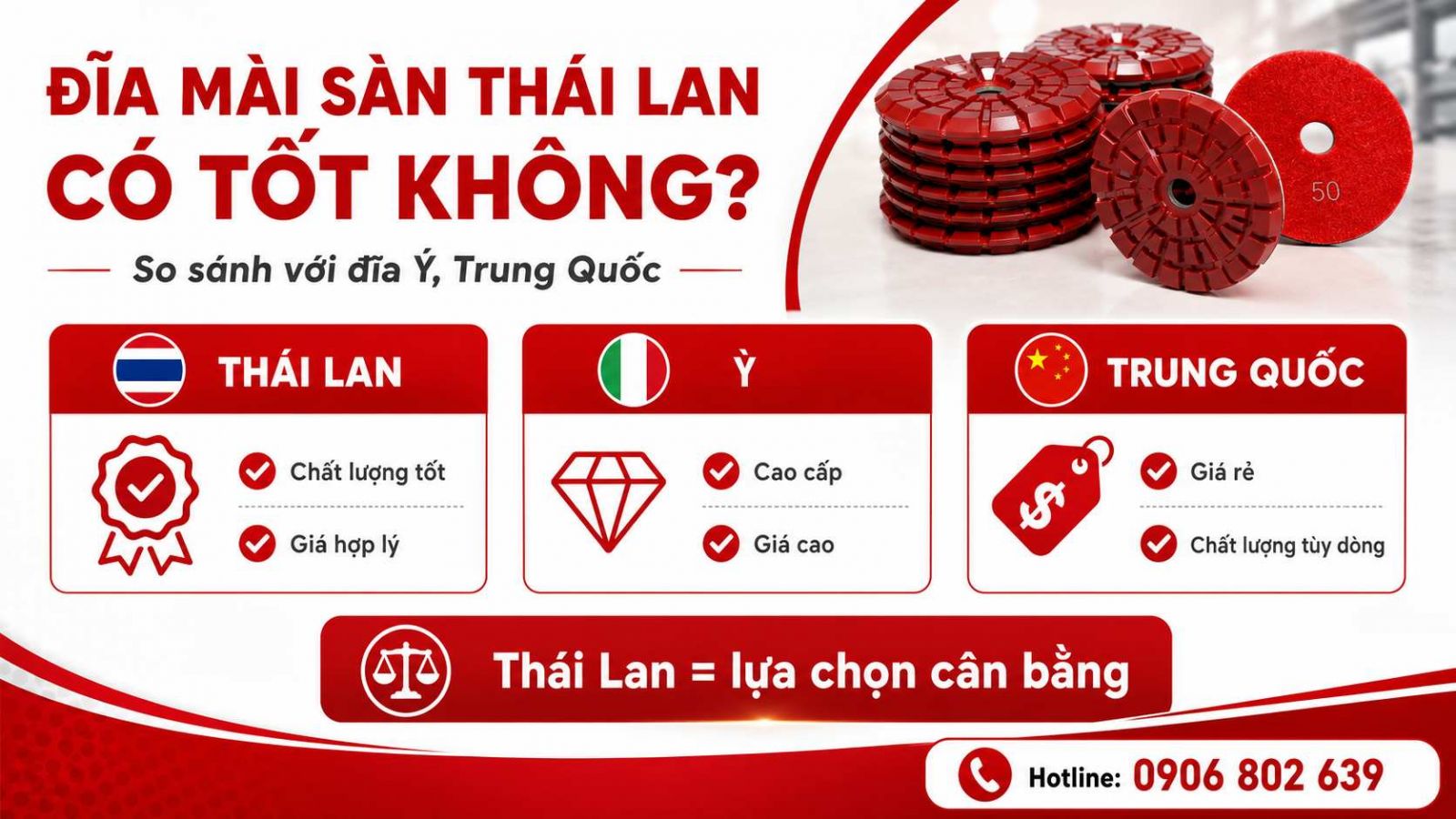 Đĩa Mài Sàn Thái Lan Có Tốt Không